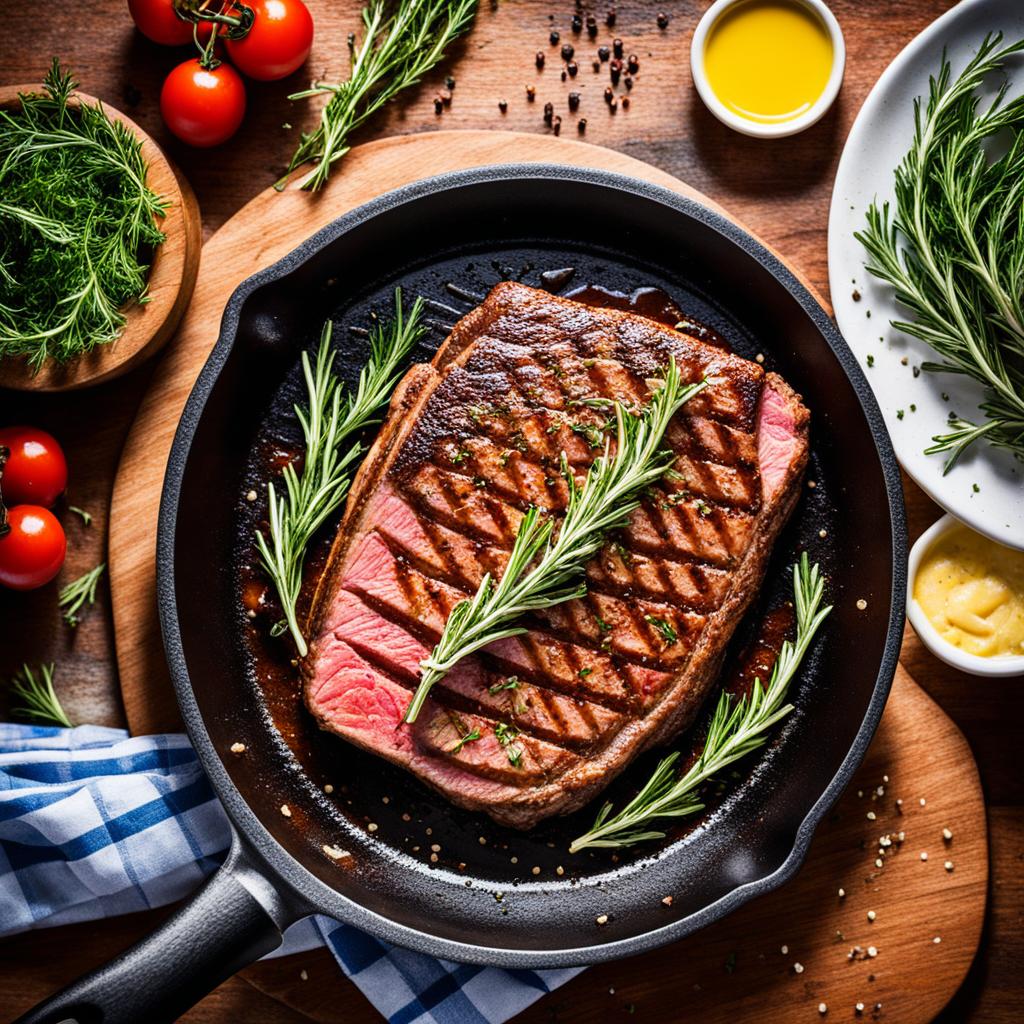 pan seared New York strip