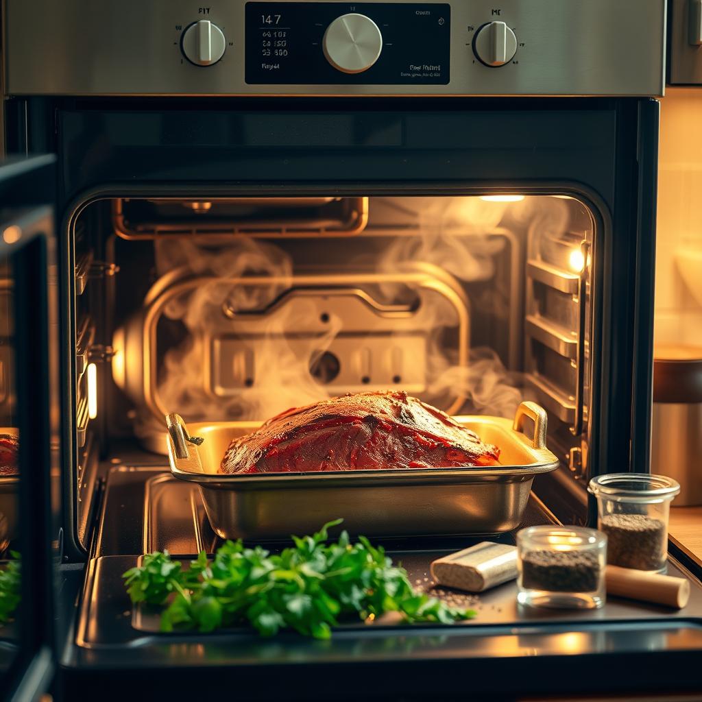 oven preparation and preheating for ribeye roast cooking method